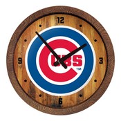 Chicago Cubs: "Faux" Barrel Top Clock, FNB-MBCUBS-560-01