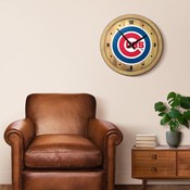 Chicago Cubs: "Faux" Barrel Top Clock, FNB-MBCUBS-560-01