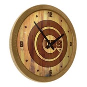 Chicago Cubs: Branded "Faux" Barrel Top Clock, FNB-MBCUBS-560-02