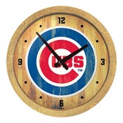 Chicago Cubs: Weathered "Faux" Barrel Top Clock, FNB-MBCUBS-560-03