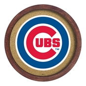 Chicago Cubs: "Faux" Barrel Framed Cork Board, AGS-MBCUBS-632-01A