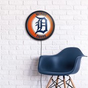 Detroit Tigers: Round Slimline Lighted Wall Sign, MBDETT-130-01