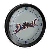 Detroit Tigers: Wordmark - Ribbed Frame Wall Clock, MBDETT-530-02