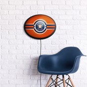 Houston Astros: Oval Slimline Lighted Wall Sign, FNB-MBHOUS-140-01A