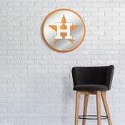 Houston Astros: Logo - Modern Disc Mirrored Wall Sign, AGS-MBHOUS-235-02A