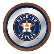Houston Astros: "Faux" Barrel Top Mirrored Wall Sign, AGS-MBHOUS-245-01A