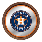 Houston Astros: "Faux" Barrel Top Mirrored Wall Sign, AGS-MBHOUS-245-01A