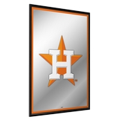 Houston Astros: Vertical Framed Mirrored Wall Sign, AGS-MBHOUS-275-01A