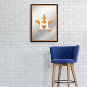Houston Astros: Vertical Framed Mirrored Wall Sign, AGS-MBHOUS-275-01A