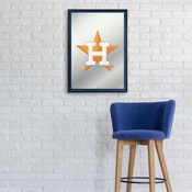 Houston Astros: Vertical Framed Mirrored Wall Sign, AGS-MBHOUS-275-01A