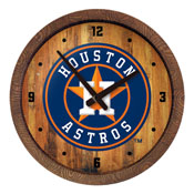 Houston Astros: "Faux" Barrel Top Clock, FNB-MBHOUS-560-01