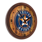 Houston Astros: Weathered "Faux" Barrel Top Clock, FNB-MBHOUS-560-03