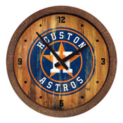 Houston Astros: Weathered "Faux" Barrel Top Clock, FNB-MBHOUS-560-03