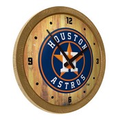 Houston Astros: "Faux" Barrel Top Clock, FNB-MBHOUS-560-01
