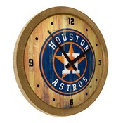 Houston Astros: Weathered "Faux" Barrel Top Clock, FNB-MBHOUS-560-03