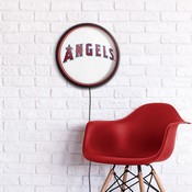 Los Angeles Angels: Logo - Round Slimline Lighted Wall Sign, MBLAAN-130-02
