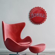 Los Angeles Angels: Wordmark - Bottle Cap Wall Sign, MBLAAN-210-02