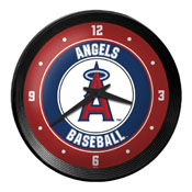 Los Angeles Angels: Ribbed Frame Wall Clock, MBLAAN-530-01