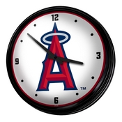 Los Angeles Angels: Retro Lighted Wall Clock, MBLAAN-550-01