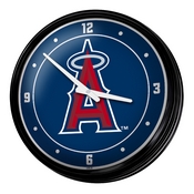 Los Angeles Angels: Wordmark - Retro Lighted Wall Clock, MBLAAN-550-02
