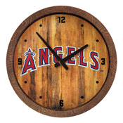 Los Angeles Angels: Wordmark - "Faux" Barrel Top Clock, FNB-MBLAAN-560-04