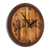 Los Angeles Angels: Wordmark - Branded "Faux" Barrel Top Clock, FNB-MBLAAN-560-05