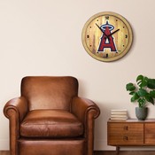 Los Angeles Angels: "Faux" Barrel Top Clock, FNB-MBLAAN-560-01