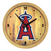 Los Angeles Angels: "Faux" Barrel Top Clock, FNB-MBLAAN-560-01