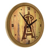 Los Angeles Angels: Branded "Faux" Barrel Top Clock, FNB-MBLAAN-560-02