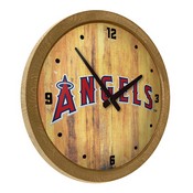 Los Angeles Angels: Wordmark - "Faux" Barrel Top Clock, FNB-MBLAAN-560-04