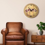 Los Angeles Angels: Wordmark - "Faux" Barrel Top Clock, FNB-MBLAAN-560-04