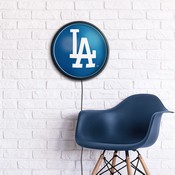 Los Angeles Dodgers: Logo - Round Slimline Lighted Wall Sign, MBLADO-130-02