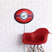 Los Angeles Dodgers: Oval Slimline Lighted Wall Sign, FNB-MBLADO-140-01A