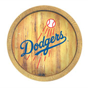 Los Angeles Dodgers: "Faux" Barrel Top Sign, FNB-MBLADO-240-01