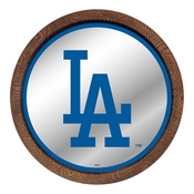 Los Angeles Dodgers: Logo - "Faux" Barrel Top Mirrored Wall Sign, AGS-MBLADO-245-02A