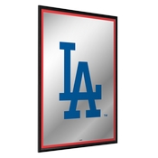 Los Angeles Dodgers: Vertical Framed Mirrored Wall Sign, AGS-MBLADO-275-01A