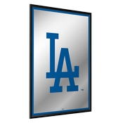 Los Angeles Dodgers: Vertical Framed Mirrored Wall Sign, AGS-MBLADO-275-01A