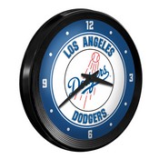 Los Angeles Dodgers: Ribbed Frame Wall Clock, MBLADO-530-01