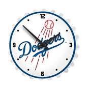 Los Angeles Dodgers: Bottle Cap Lighted Wall Clock, MBLADO-545-01