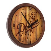 Los Angeles Dodgers: Branded "Faux" Barrel Top Clock, FNB-MBLADO-560-02
