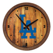 Los Angeles Dodgers: Logo - "Faux" Barrel Top Clock, FNB-MBLADO-560-04