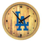 Los Angeles Dodgers: Logo - "Faux" Barrel Top Clock, FNB-MBLADO-560-04