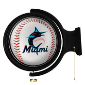 Miami Marlins: Baseball - Original Round Rotating Lighted Wall Sign, MBMIAM-115-31