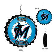 Miami Marlins: Double-Sided Bottle Cap Dangler, MBMIAM-220-03