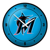 Miami Marlins: Logo - Modern Disc Wall Clock, MBMIAM-510-02