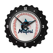 Miami Marlins: Baseball - Bottle Cap Wall Clock, MBMIAM-540-31