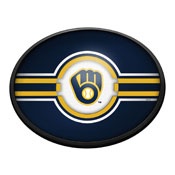 Milwaukee Brewers: Oval Slimline Lighted Wall Sign, FNB-MBMILW-140-01A
