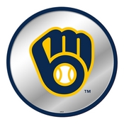 Milwaukee Brewers: Logo - Modern Disc Mirrored Wall Sign, AGS-MBMILW-235-02A