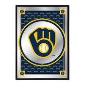 Milwaukee Brewers: Vertical Team Spirit - Framed Mirrored Wall Sign, MBMILW-275-02