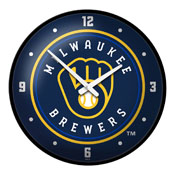 Milwaukee Brewers: Modern Disc Wall Clock, MBMILW-510-01